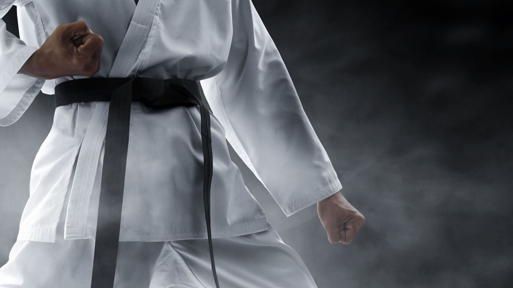 black and white karate image 