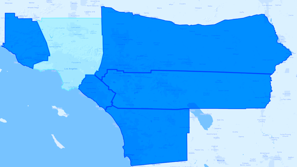 Los Angeles, CA map