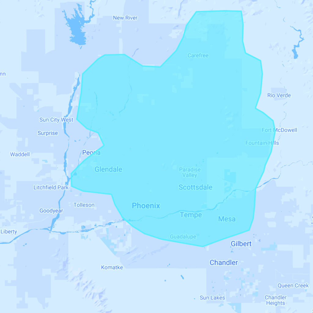 Phoenix & Scottsdale, AZ map