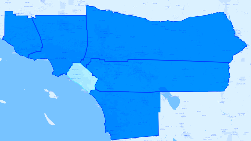Orange County, CA map
