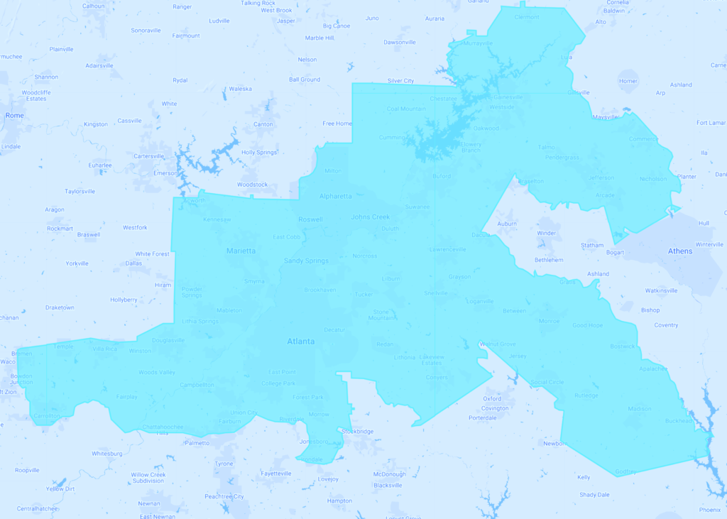 Atlanta, GA map