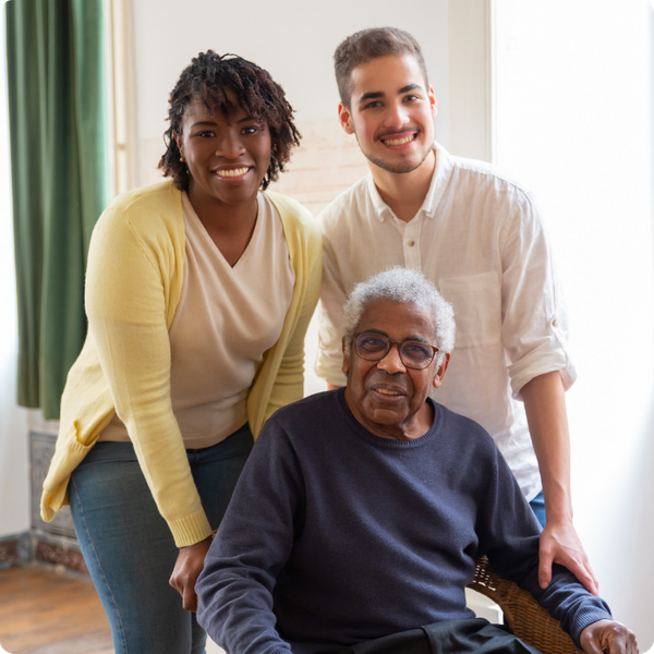 family with elderly member