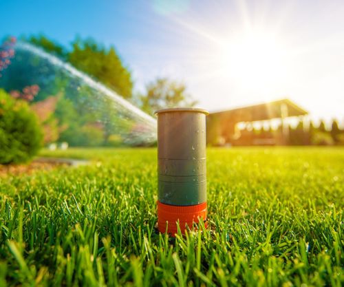 closeup of sprinkler