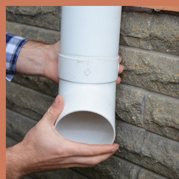 PVC down spout