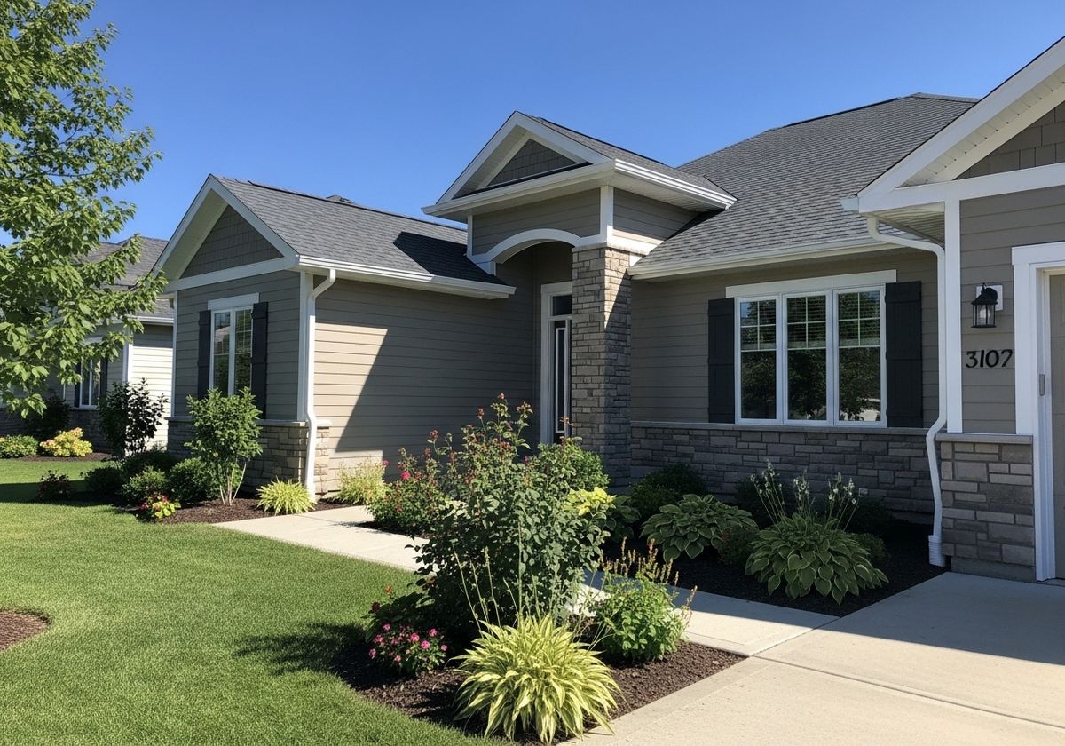 Suburban Home Exterior with Landscaping