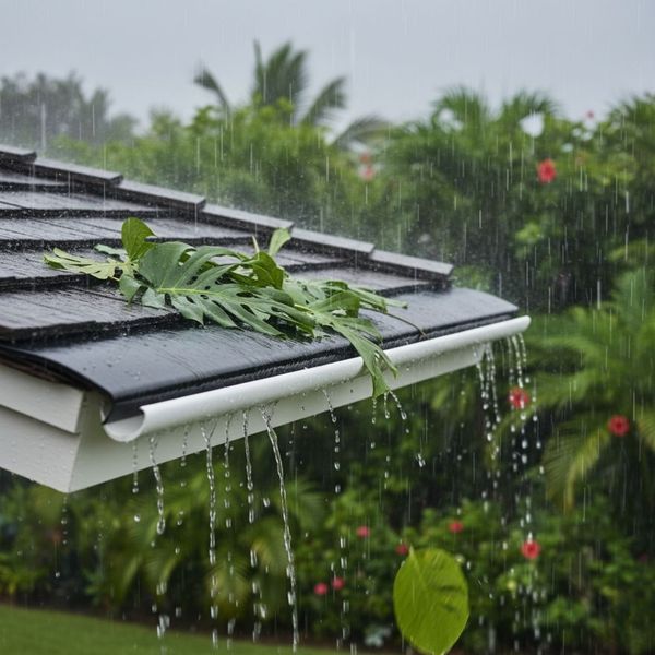 guards keeping tree leaves from blocking gutters in rain guards keeping tree leaves from blocking gutters in rain