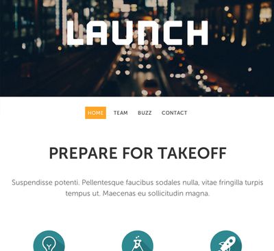 Website Template Launch