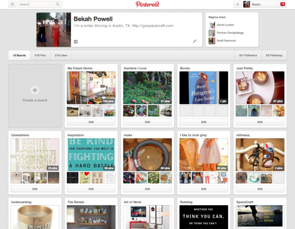 Pinterest boards for Business