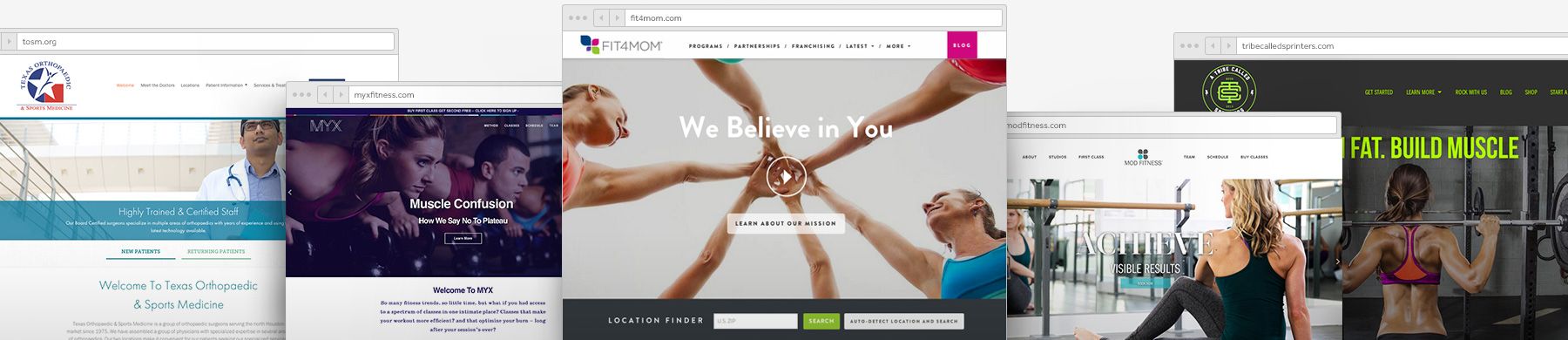 Health and Fitness Website Customer Examples