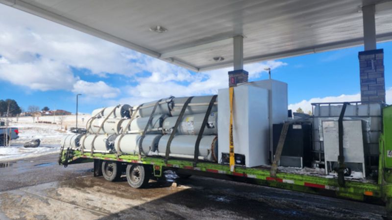 metal recycling truck load