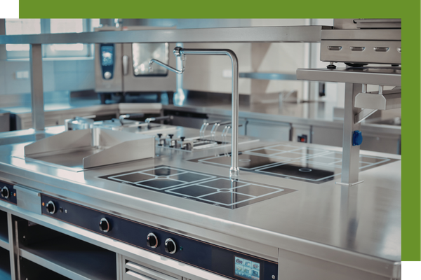 A commercial kitchen