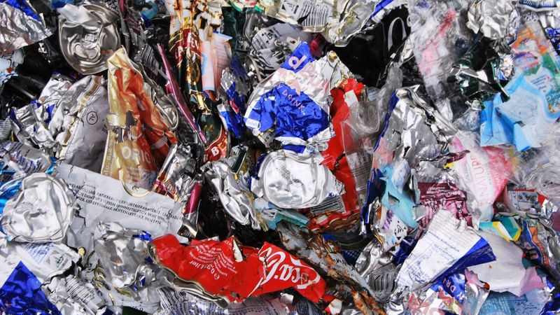 pile of metal cans and trash