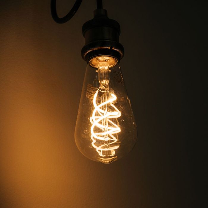 Lightbulb illuminated. 