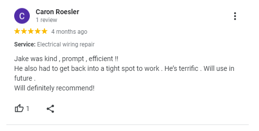 Wisconsin Electric LLC 5-Star review