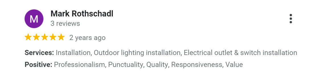 Wisconsin Electric LLC, 5-Star review