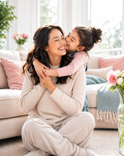Mother and child enjoying a clean home for Mother’s Day
