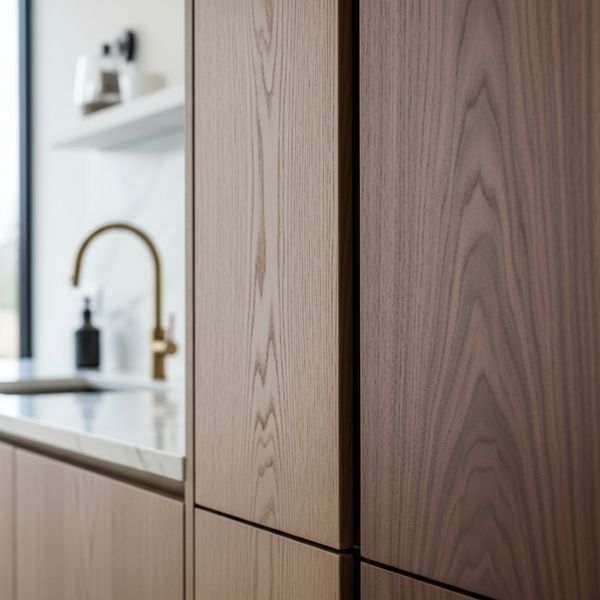 Kitchen with custom wooden cabinets