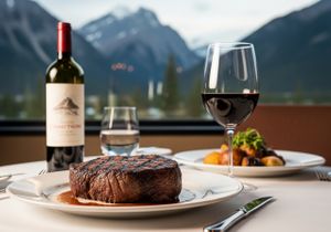 Steak and Wine with Mountain View