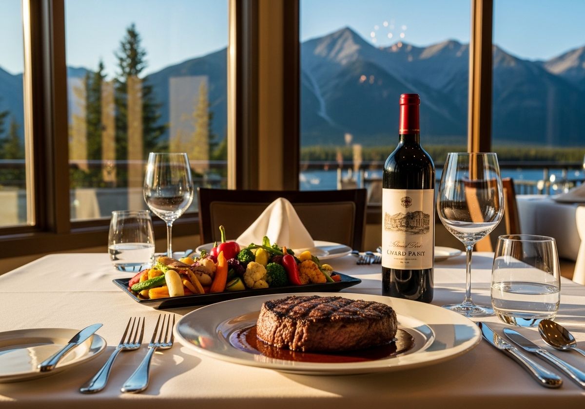 Exquisite Dining Experience with Mountain View