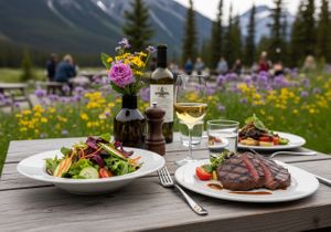 Outdoor Fine Dining with Mountain View