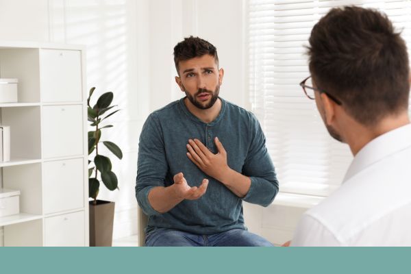 patient talking to therapist