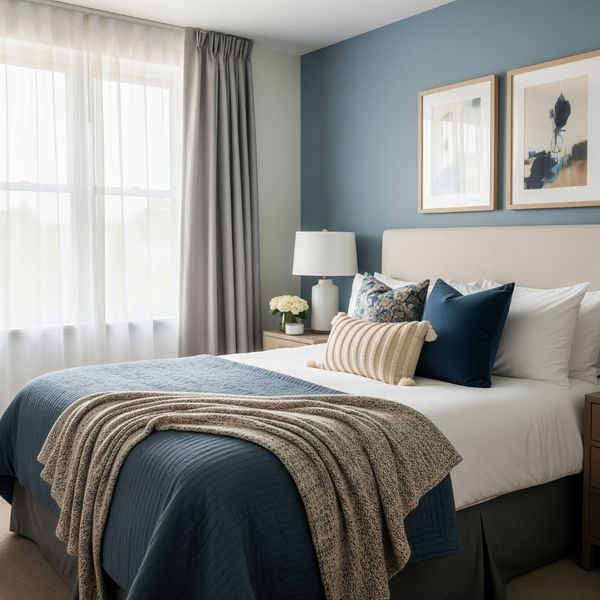 A bright and private bedroom in an adult residential facility in California.