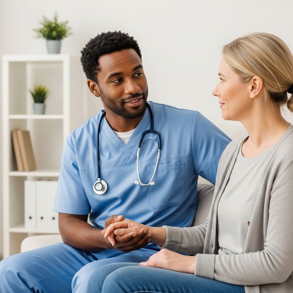 A caregiver provides support for the treatment for behavioral disorders in adults