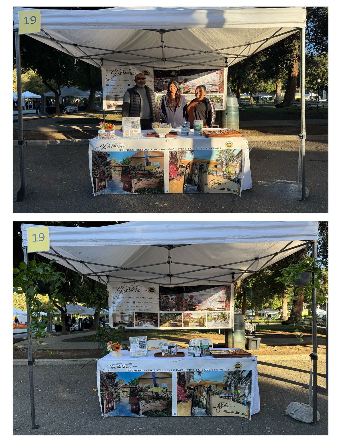 Riviera Living team hosting a booth at NAMI Walk 2025 in the Bay Area