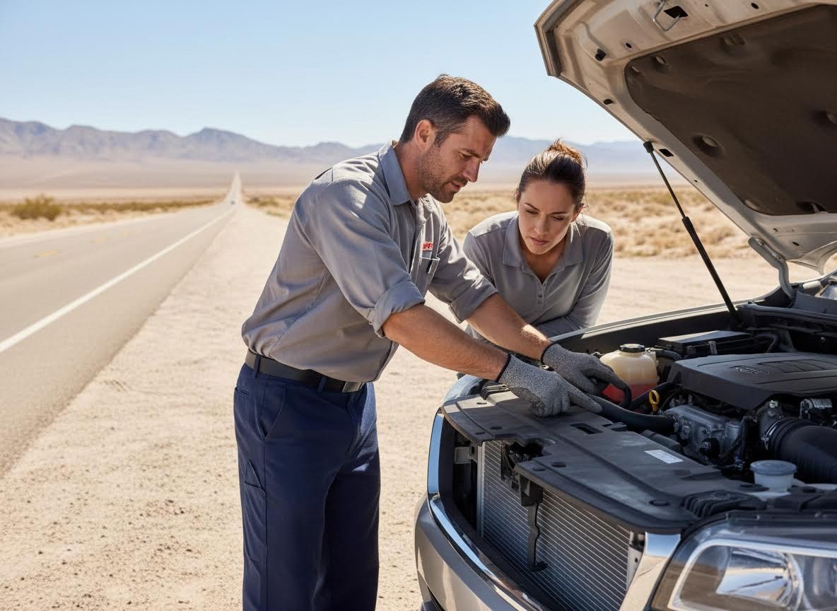 Roadside Assistance on a Desert Road