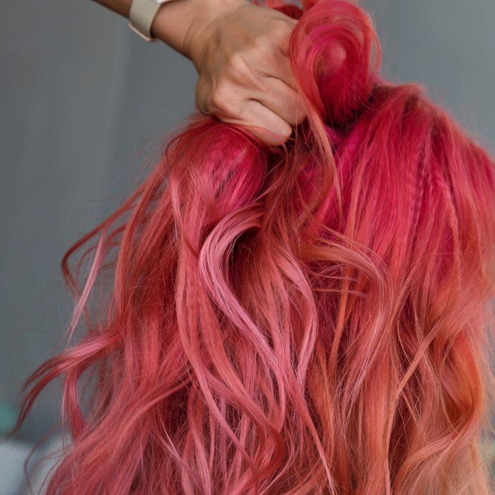 colorful pink hair