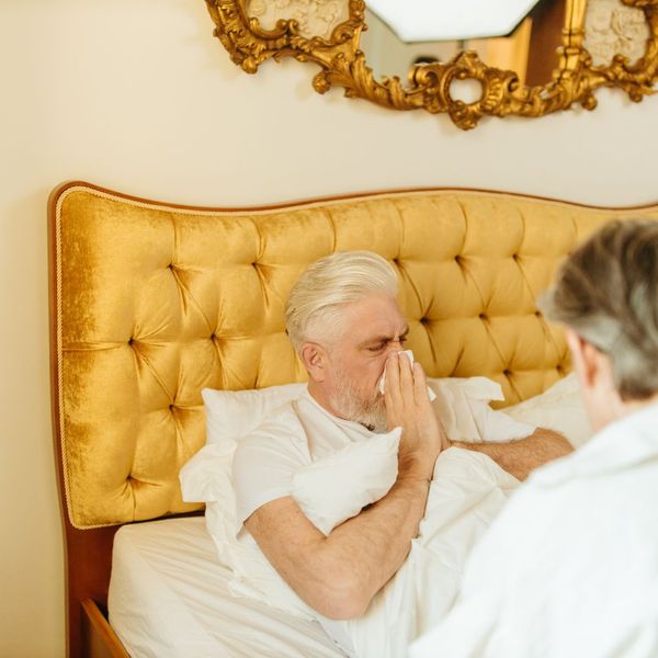 man in bed