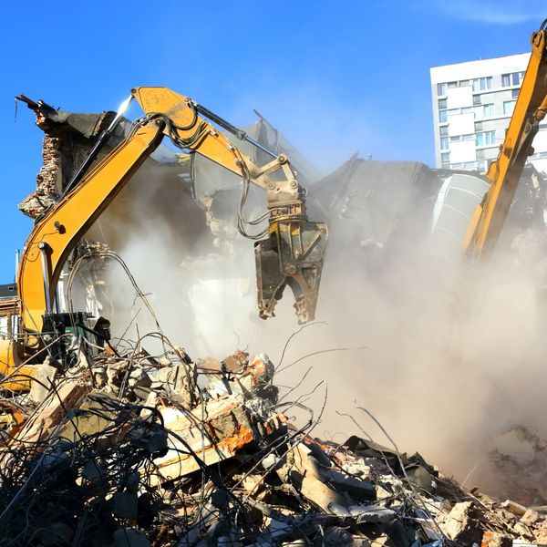 a building demolition