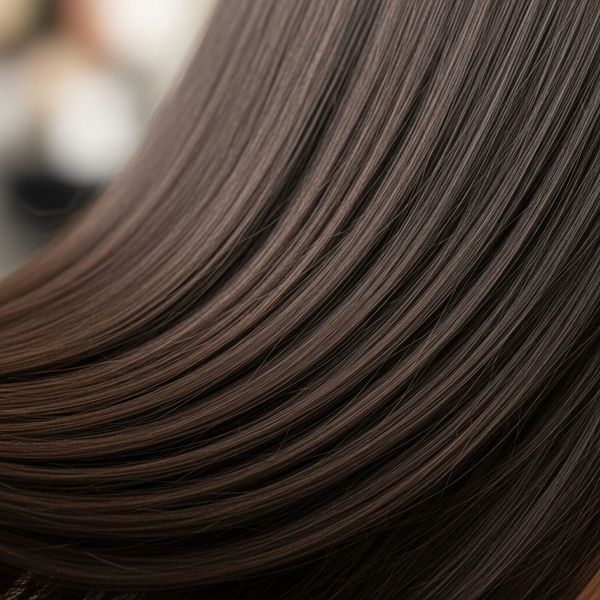 Close-up of sleek, frizz-free hair