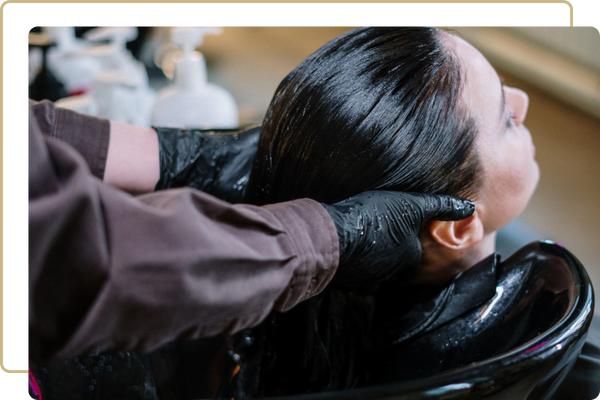 Hair washing.