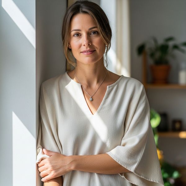 woman wearing a lose cotton top