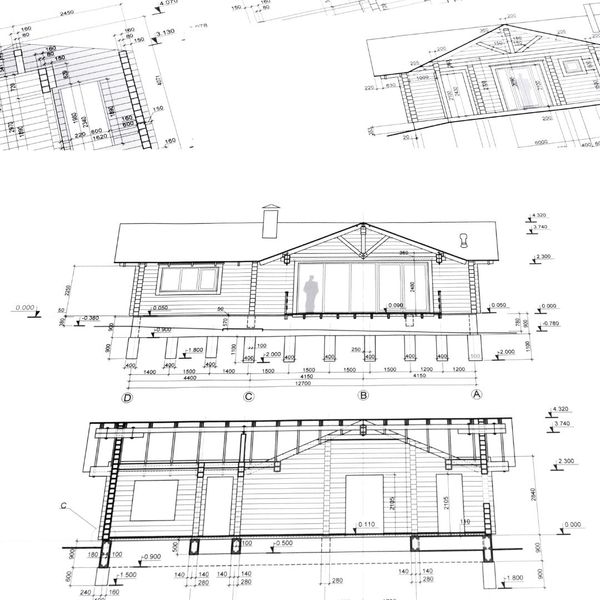 Blueprint of a custom home. 