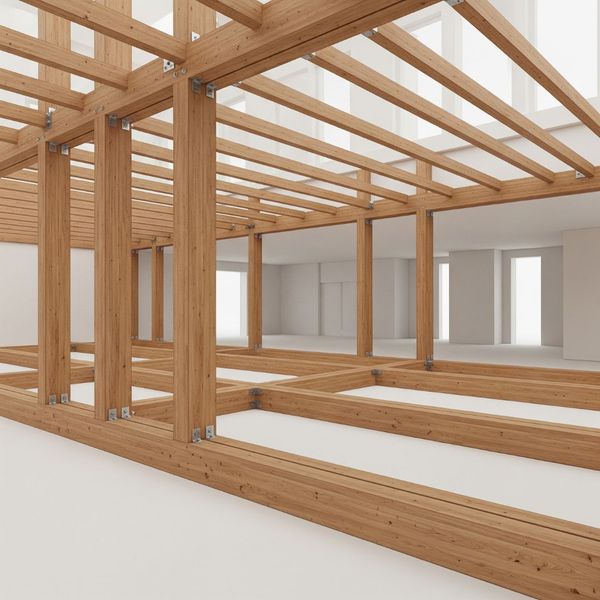 Wooden trusses. Wooden trusses.