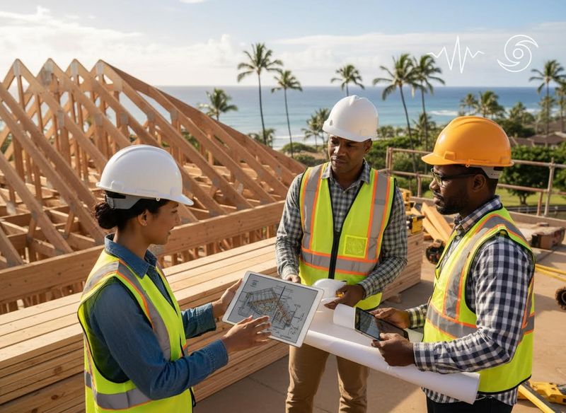 Construction Team Planning Coastal Building