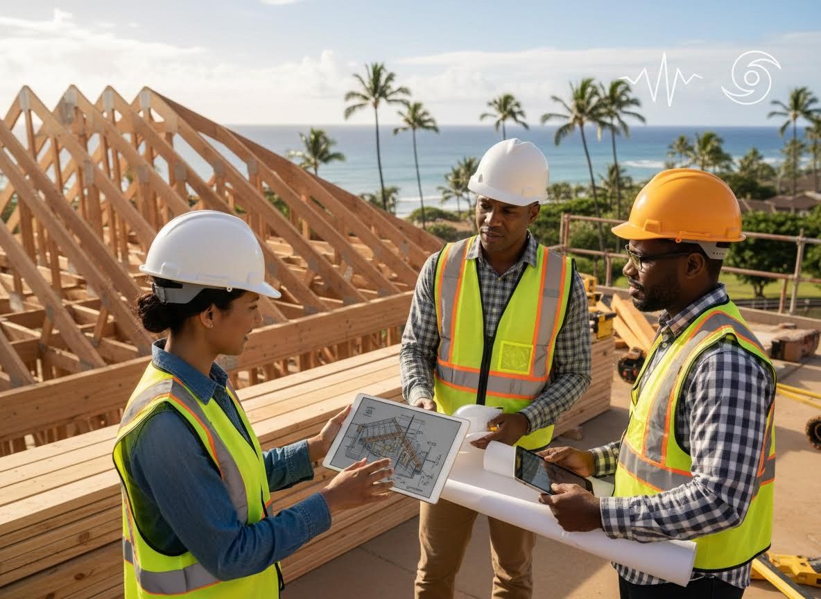 Construction Team Planning Coastal Building