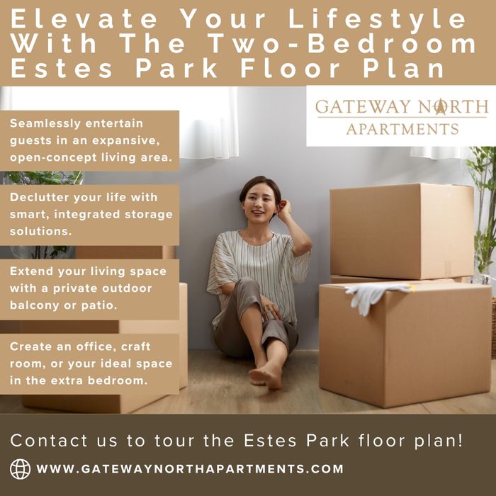 infographic that lists perks of the Estes Park layout infographic that lists perks of the Estes Park layout