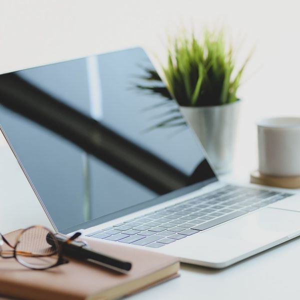 laptop on a desk