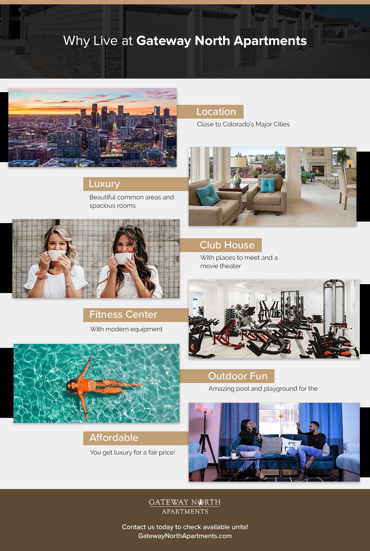 Why Live at Gateway North Apartments Infographic Why Live at Gateway North Apartments Infographic