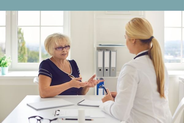 doctor talking to a patient