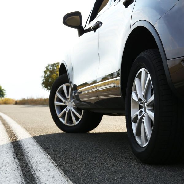 A sideview of a car