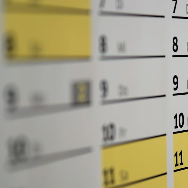 Highlighted calendar