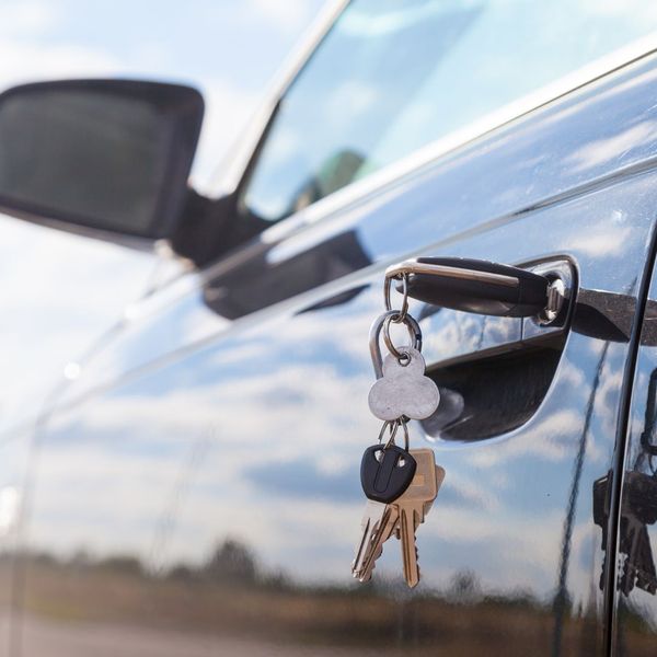 keys in car door