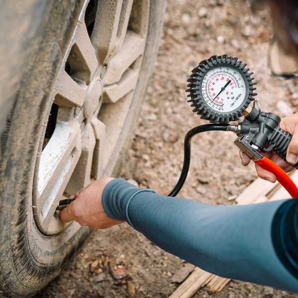 Checking tire pressure