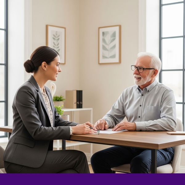 Two people sitting across the table Two people sitting across the table
