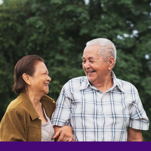 smiling senior couple