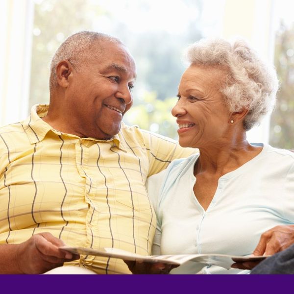 older couple making eye contact